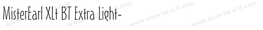 MisterEarl XLt BT Extra Light字体转换